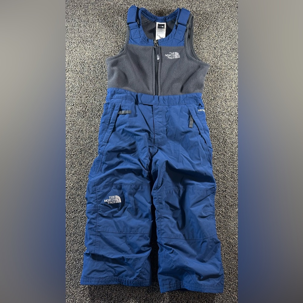 The North Face Kids Blue and Gray Snow Bib Pants